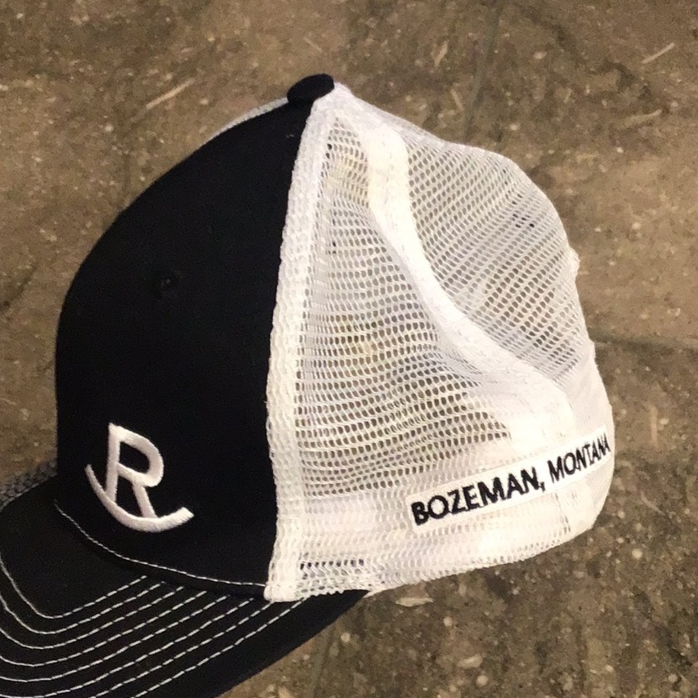 Rocking R Bar Bozeman Montana Happy 21st trucker hat, black